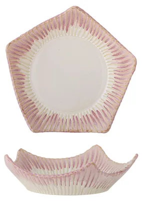 Produktbild von Floral Schale, Rose, Steingut