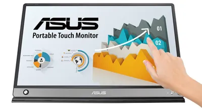 Produktbild von ASUS MB16AMT, 39,6 cm (15.6"), 1920 x 1080 Pixel, 5 ms, Grau