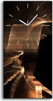 Produktbild von Küchenuhr Bürouhr Leinwand Uhr 30x60 Bild Modern fraktales Kunst - weiße Hände
