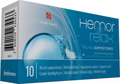Zdjęcie produktu dla Hemorrelax, czopki do użytku rektalnego, 10 sztuk