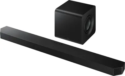 Produktbild von Samsung HW-Q800F/ZF, 5.1.2 Kanäle, 400 W, DTS 5.1, DTS Express, DTS-HD Master Audio, DTS:X, Dolby Atmos, Dolby Digital Plus, Dolby TrueHD, 39 W, Aktiver Subwoofer, Kabellos