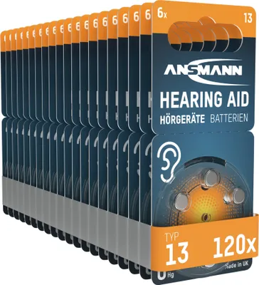 Produktbild von ANSMANN Hörgerätebatterien Typ 13 P13 PR48 ZL2, 120 Stück