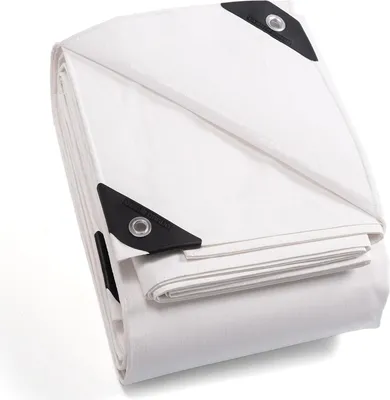 Image de Bâche de protection étanche 2m x 3m Blanc 160g/m² - Bâche de protection stabilisée UV Résistante aux moisissures