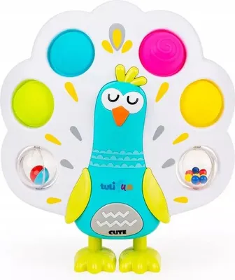 Zdjęcie produktu dla Tulifun Zabawka Sensoryczna Grzechoczący Paw Pop It 12M+