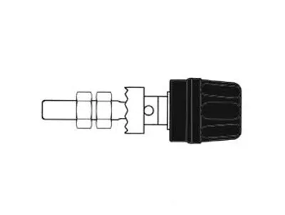 Produktbild von Hirschmann POLKLEMME MIT KRALLENRAND 4 mm - SCHWARZ (PK 10 A)
