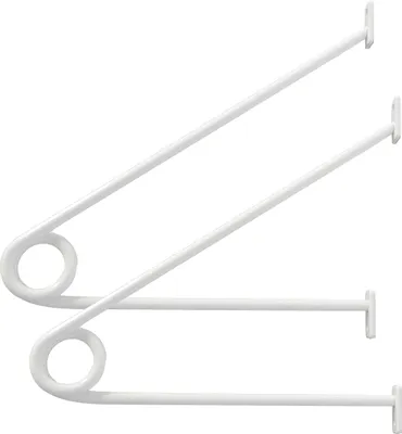 Immagine prodotto di Natural Goods Berlin GARD PRENZLBERG, supporto per appendiabiti, montaggio a parete, appendiabiti da parete, bianco, senza asta rotonda, 2 pezzi