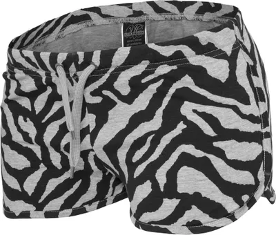 Produktbild von Urban Classics Ladies Zebra Frauen Hotpants Mit Tiermuster, Größe: Xs; Farbe: Grey/Black