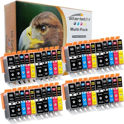 Produktbild von 40x D&C Tintenpatronen ersetzt Canon PGI-520 CLI-521 - für Canon Pixma iP3600 iP4600 iP4700, MP540 MP550 MP560 MP620 MP630 MP640 MP980, MX860 MX870