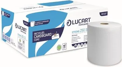 Produktbild von Papierhandtücher "Strong 250 ID", schneeweiß, 1-lagig, 6 Rollen, LUCART 861207