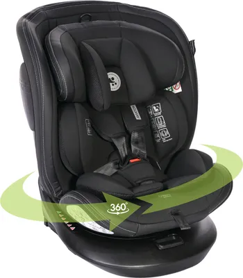 Produktbild von Lorelli Auto Kindersitz Aviator, Mitwachsender Autositz mit Isofix i-Size 40-150cm, Babysitz ab Geburt, 360 Grad drehbar, schwarz