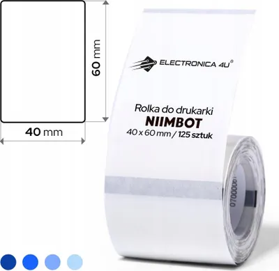 Image de Étiquettes autocollantes pour Niimbot B21 B1 B4 B3S B31 40x60 transparentes