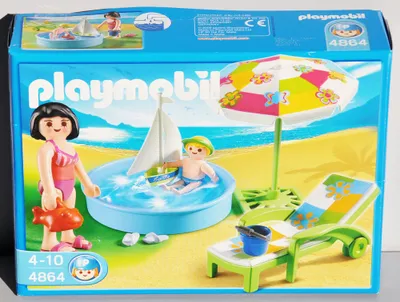 Obrázok produktu pre PLAYMOBIL 4864 Bazén s plniteľným lehátkom a slnečníkom Príslušenstvo
