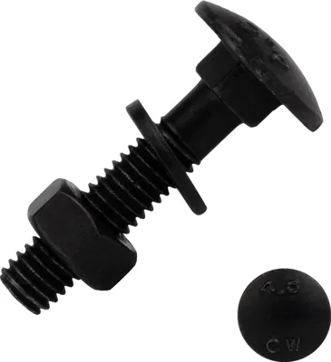 Produktbild von Schlossschrauben Verzinkt Schwarz M6 x 30 mm - 25 Stück