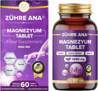 Produktbild von Zühre Ana | Magnesium Tabletten 1650 mg (60 Tabletten)