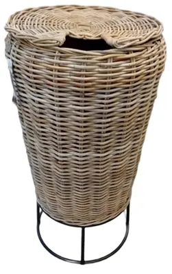 Productafbeelding van Regenton Rotan Jeroen (200L) D70H125Cm Grijs Van der Leeden