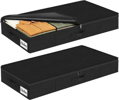 Obrázok produktu pre Úložné boxy pod posteľ 12 cm, 2 ks, skladací organizér na oblečenie