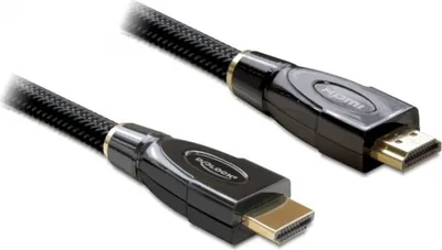Produktbild von Delock High Speed HDMI with Ethernet - HDMI-Kabel mit Ethernet - HDMI männlich zu HDMI männlich - 3 m - Anthrazit