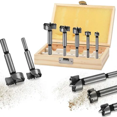 Set von 5 Forstnerbohrern für hartes und weiches Holz - 15 bis 35 mm