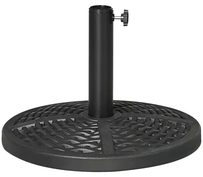Produktbild von Sonnenschirmständer aus Beton, Schirmständer mit Stahlrohr, Rund Schirmhalter, für Balkon, Terasse, Garten, Schwarz