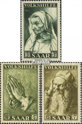 Produktbild von Briefmarken Saarland 1955 Mi 365-367 (kompl.Ausg.) gestempelt Volkshilfe: Gemälde (VI)