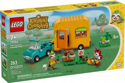 Productafbeelding van LEGO Animal Crossing: Gerds caravan en tuincentrum, bouwset voor rollenspellen, speelgoedauto voor kinderen, cadeau voor meisjes en jongens vanaf 7 jaar, videospel speelgoed met dierenfiguren, artikelnummer 77054