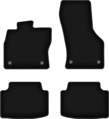 Immagine prodotto di Tappetini in velluto per Skoda Octavia III (2012-2020, liftback, berlina, variant, station wagon) neri, set 4 pz, con fissaggi