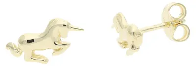 Produktbild von JuwelmaLux Einhorn Ohrstecker Silber 925 Gold plattiert JL32-06-0007