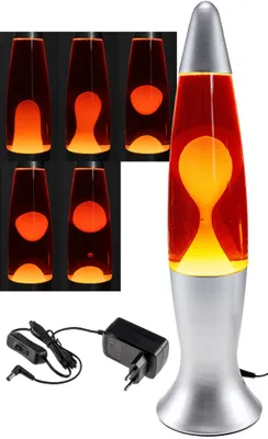 Immagine prodotto di Lampada lava "CTL-ROGE LED" 40 cm Acqua: rossa, cera: gialla, corpo: argento