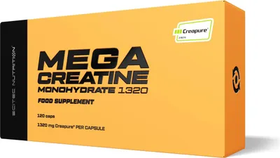 Image de Mega creatine monohydrate 1320 (120 caps)