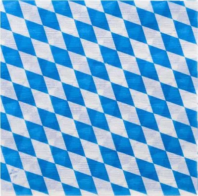 Produktbild von Servietten, 1-lagig 1/4-Falz 33 cm x 33 cm "Bayrisch Blau"
