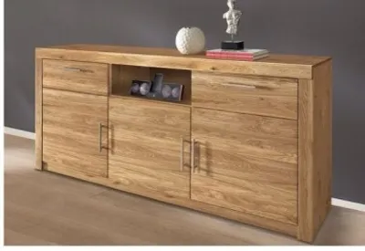 Produktbild von Anrichte Kommode Sideboard wildeiche teilmassiv, geölt