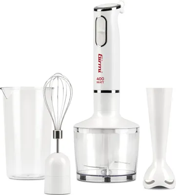 Zdjęcie produktu dla Girmi MX1601, Blender immersyjny, 400 W, Stal nierdzewna, Przezroczysty, Biały
