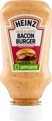 Produktbild von 3x Heinz Salsa Bacon Burger geräucherte und aromatisierte Bacon sauce 225 gr