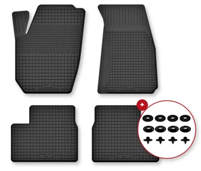 Produktbild von Gummi-Fußmatten für Mazda 3 IV 2019- (Schrägheck/Limousine) – 4-tlg, Schwarz, Semi-Universal, angepasst – Wielganizator Semi-Universal