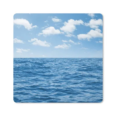 Produktbild von MuchoWow® Mauspad Mousepad Meer - Wolken - Blau 30x30 cm - Mousepads - Maus Mat - Pad - Mausunterlage - Gaming