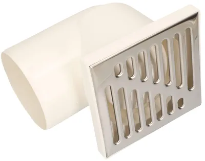 Immagine prodotto di Scarico a pavimento KOTARBAU® per doccia, con attacco laterale, griglia di scarico da 110 mm, dimensioni 150 x 150 mm, colore bianco