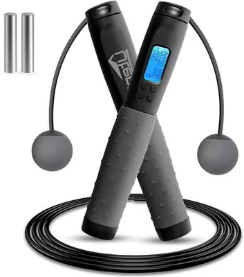 Immagine prodotto di Corda da allenamento in silicone con contatore per adulti e bambini, dal design regolabile e senza fili