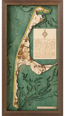 Immagine prodotto di Mappa tridimensionale in legno "Sylt".