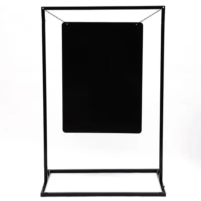Immagine prodotto di Segnaletica per matrimonio - Struttura autoportante in metallo - Forma ad arco - Per cartello di benvenuto e piano dei tavoli - Cartello da appendere - 75x50x110 cm - Nero
