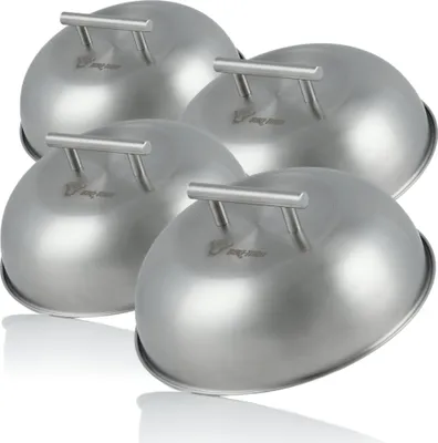 Immagine prodotto di Campana riscaldante BBQ-Toro in acciaio inox (4 pezzi) | Ø 23 cm | Glosche, campana di servizio