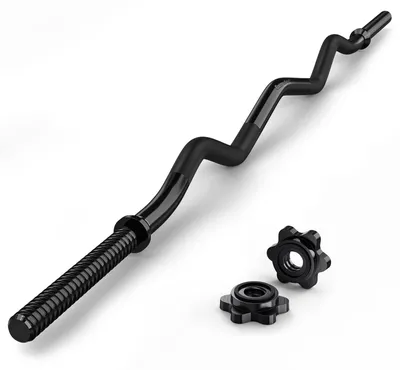 Image de Barre d'extension en acier, longueur de 119,4 cm, diamètre de 2,54 cm (1 pouce), capacité de 100 kg, pour l'entraînement des biceps et des triceps