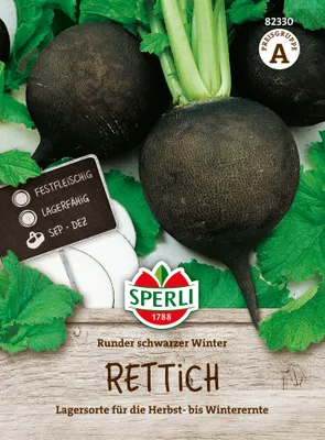 Produktbild von SPERLI Rettichsamen Runder schwarzer Winter Raphanus sativus 15-20 lfd. Meter
