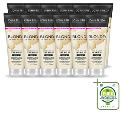 Obrázek produktu pro 12 kusů šamponu John Frieda Blonde+ Repair, který posiluje vlasy, objem 250 ml – velkopack