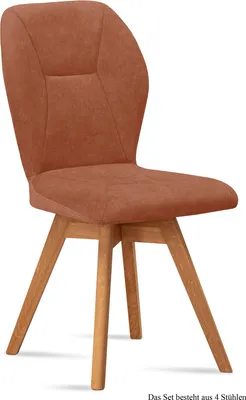 Produktbild von Esszimmerstuhl drehbar (4er-Set) Draga 51x92x60 Eiche geölt/Cognac