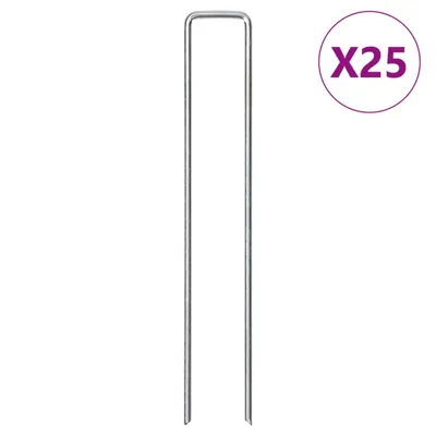 Obrázek produktu pro Zemní kolíky tvaru U 25 ks 20 x 4 cm pozinkovaná ocel