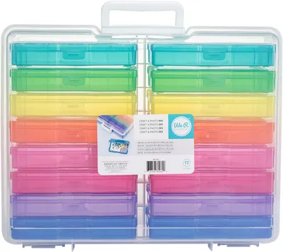 Aufbewahrungsbox für 16 Mini-Cases, 4 x 6 Zoll, Kunststoff