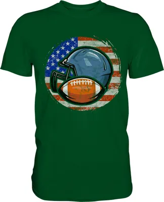 Produktbild von American Football USA Helm T-Shirt – Bottle Green / XXL