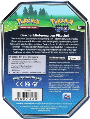 Produktbild von Pokemon GO Sammelkartenspiel: Tin Box Relaxo (+)