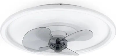 Obrázek produktu pro Noaton® 13045W Puppis, stropní ventilátor s osvětlením, stmívatelné LED osvětlení max. 77 W, 3 barevné teploty, dálkové ovládání, časovač, 15 m3/min, průměr 45 cm