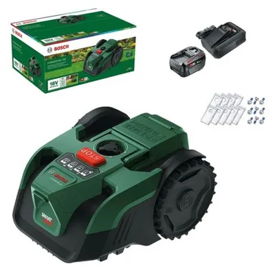 Immagine prodotto di Autonomous robotic lawnmower - Bosch - VISIMOW18V-100 - 06008E1002 - 4Ah battery + charger - 18V - 16cm cutting width